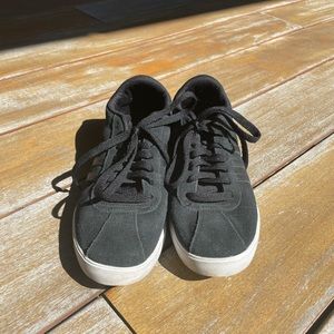 Adidas neo black suede comfort footbed sneakers